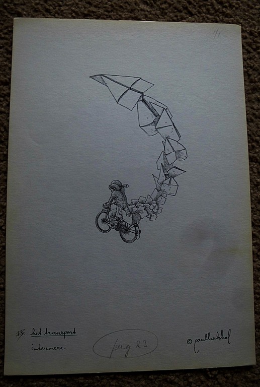 Paul Hulshof - tekening: Het transport - 1972 kopen? Bied vanaf 1!