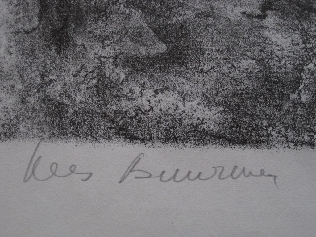 Krachtig Z/W Kees Buurman (1933-) Litho "schrijvers stilleven" gesigneerd  kopen? Bied vanaf 1!