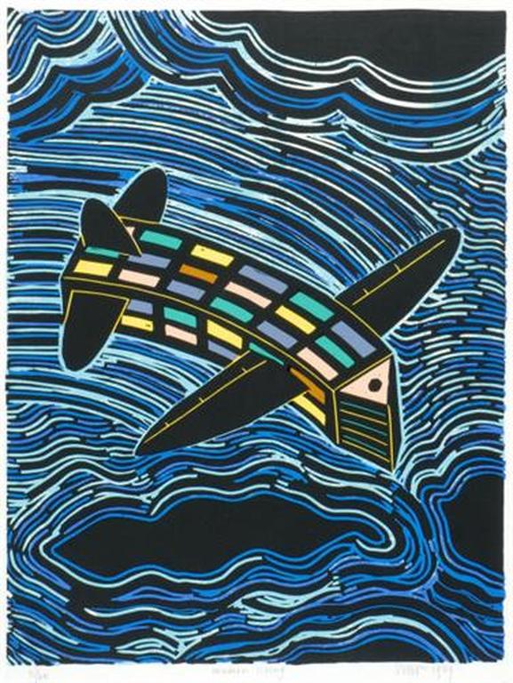 Hans Wap, mooi kleurrijke zeefdruk: Modern living, 6/65 verkocht voor € 45!