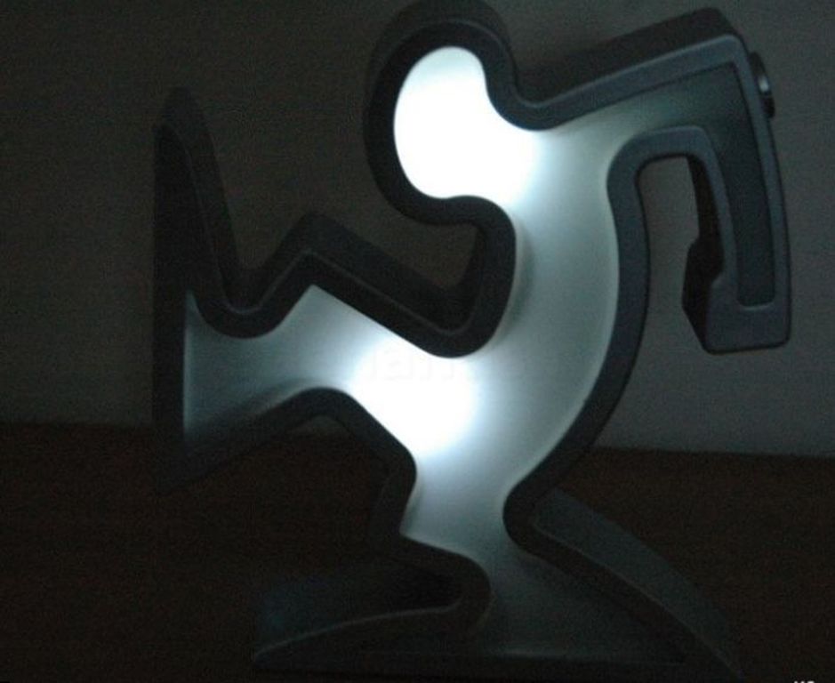 Osvaldo Cavandoci - Design lamp - Cartoon figuur 'La Linea' - veelkleurig licht kopen? Bied vanaf 1!