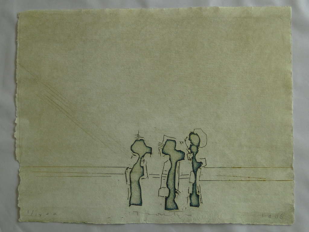 Ets/Aquatint getiteld "Border" kopen? Bied vanaf 75!