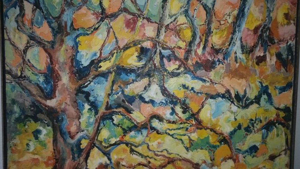 Pierre Alechinsky (Toegeschreven aan)-"Autumn Trees"-olieverf op doek-gesigneerd kopen? Bied vanaf 1!