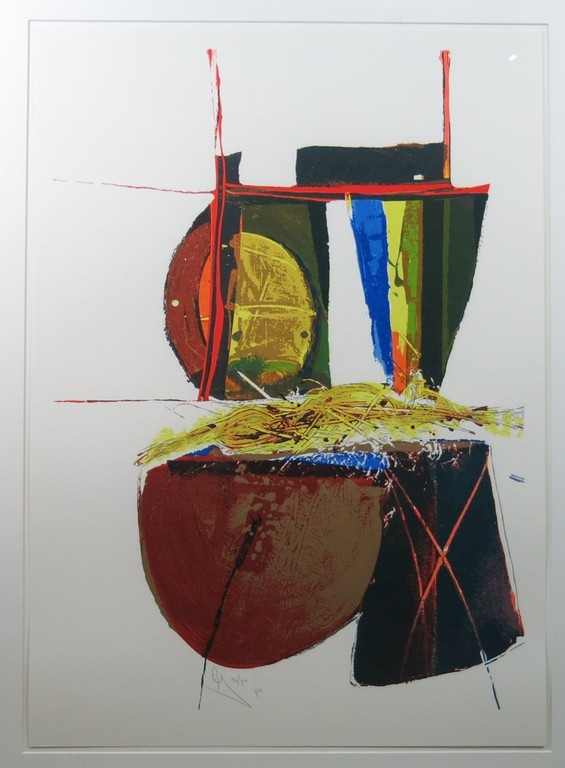 Arty Grimm: Zeefdruk, Abstract - Ingelijst verkocht voor € 60!