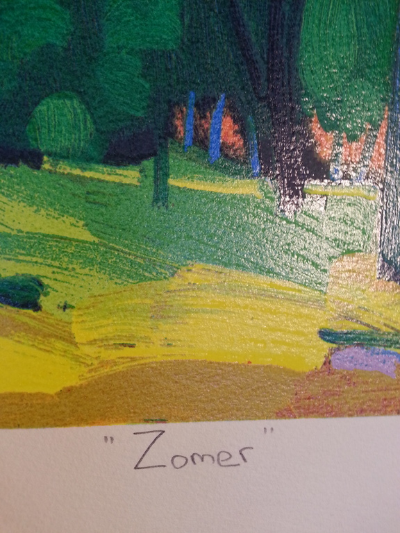 Jentsje Popma, zeefdruk, titel: " Zomer "  kopen? Bied vanaf 50!