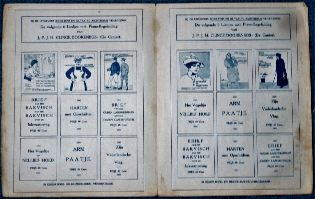Willy Sluiter; Bladmuziek met gelithograveerde omslag.  kopen? Bied vanaf 20!