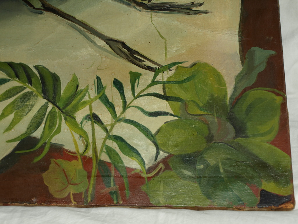 Onbekende kunstenaar - Olieverf op canvas – Reiger is dood - Oud kopen? Bied vanaf 90!