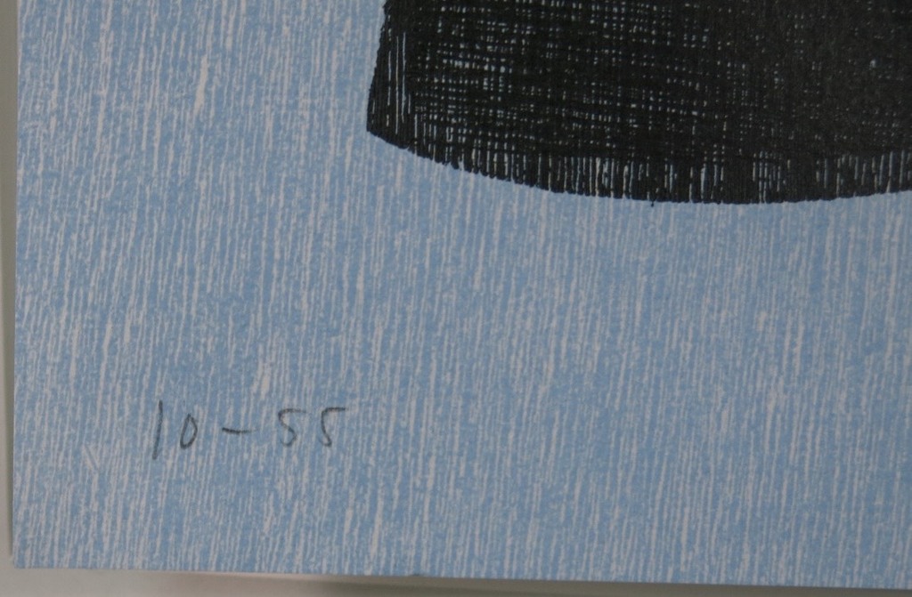 Jacomijn den Engelsen: Houtsnede, Vrouw (Blauw) kopen? Bied vanaf 1!