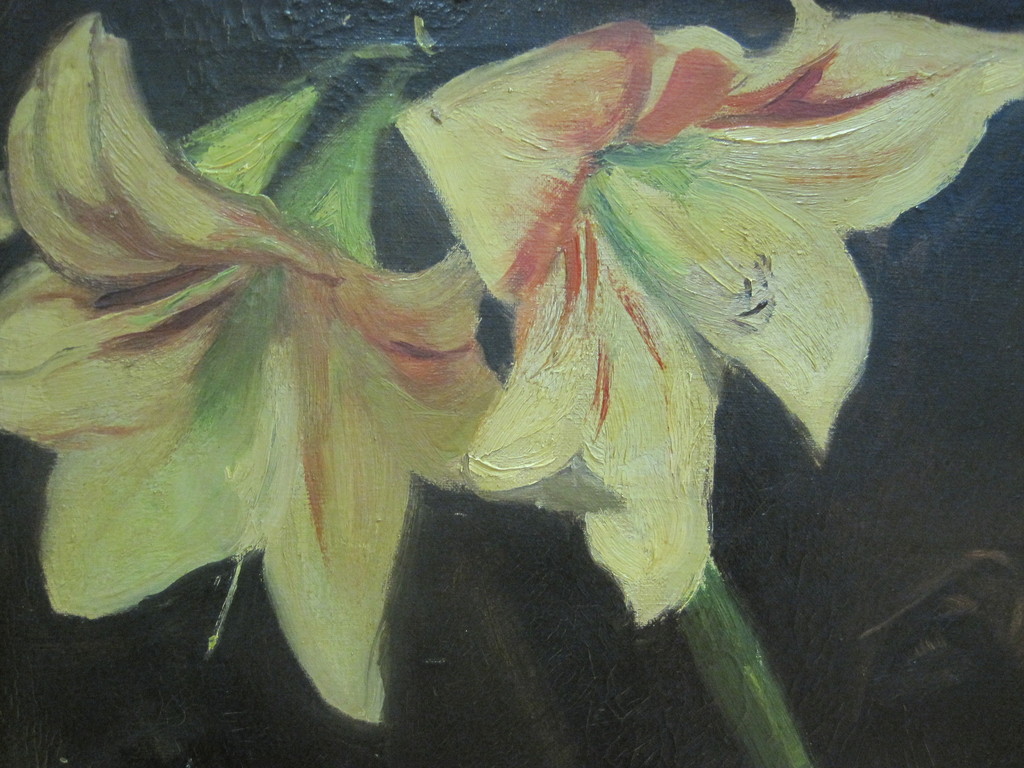 Piet v Wijngaerdt - Bergense School - "Amaryllis" olieverf ca. 1940 kopen? Bied vanaf 1!