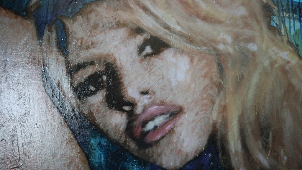Peter Donkersloot - Brigitte Bardot  Acryl- en olieverf op linnen - gesigneerd kopen? Bied vanaf 495!