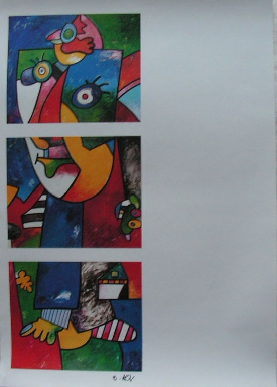 Otmar Alt - litho - drieluik zonder titel. kopen? Bied vanaf 1!