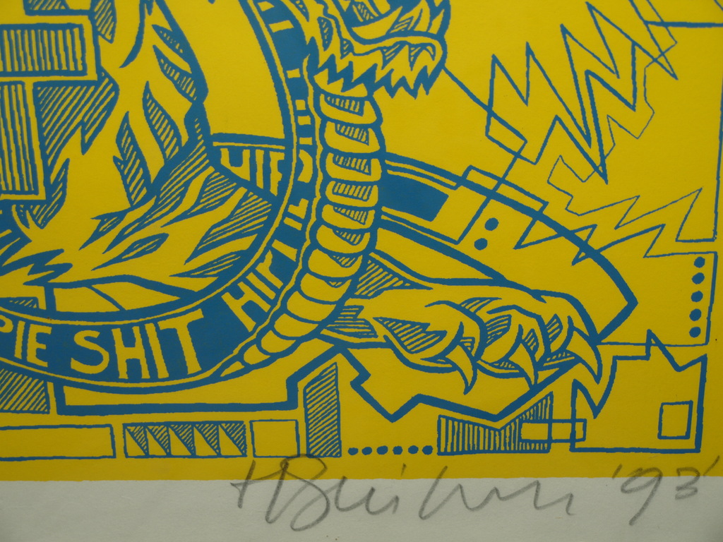 Henk Schiffmacher :  Zeefdruk – The End – Gesigneerd – 1992 kopen? Bied vanaf 50!