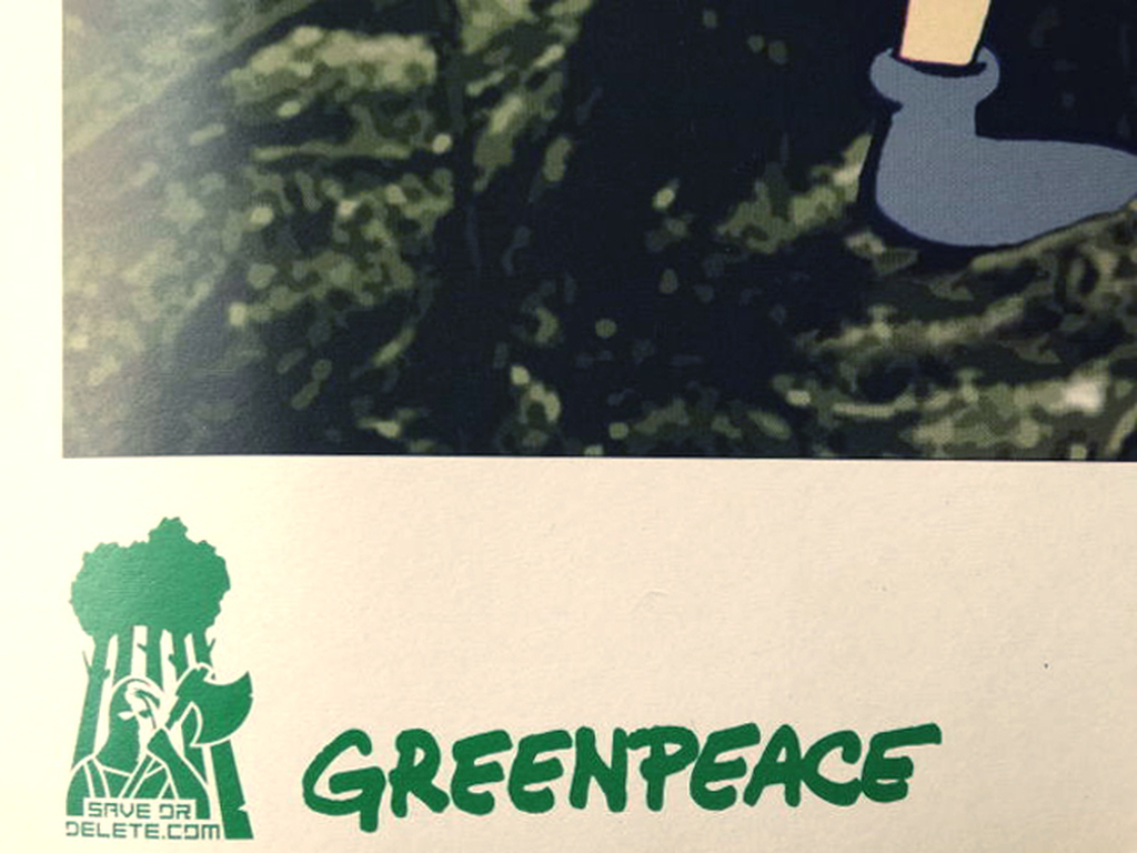 BANKSY, 'SAVE OR DELETE' POSTER GREENPEACE kopen? Bied vanaf 1!