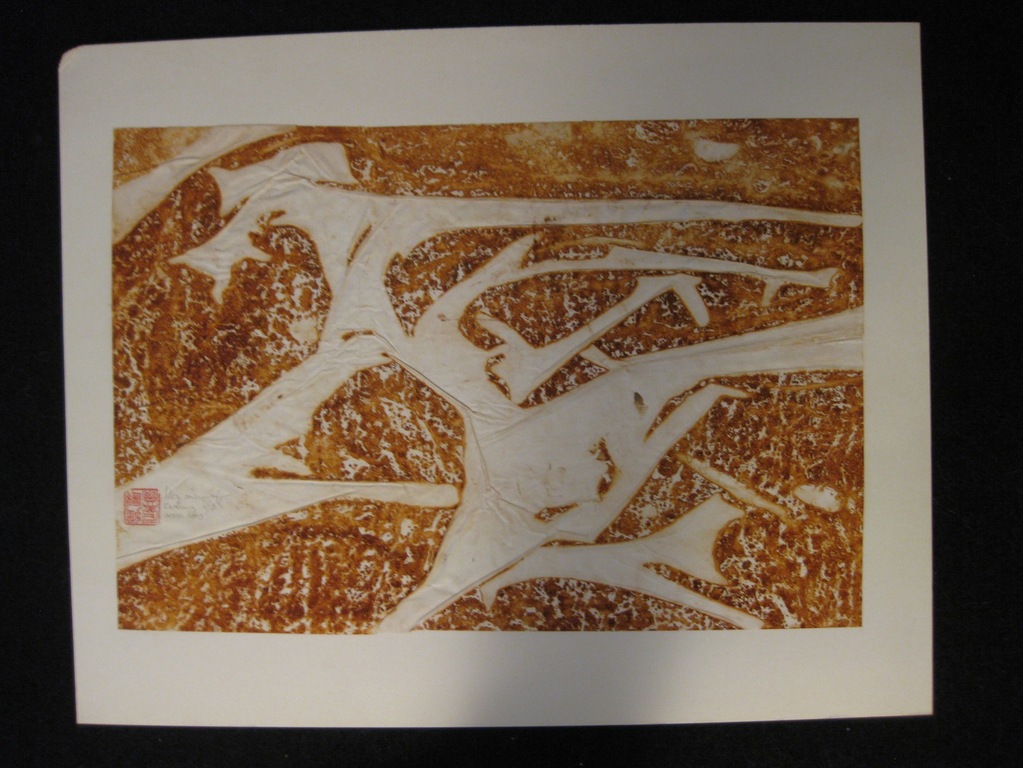 Roestdruk Theo Niermeijer, 1983, gesigneerd verkocht voor € 100!