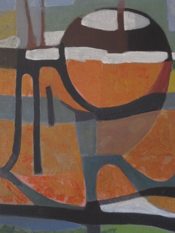 Juul Neumann 1919-1997 Amsterdams Kubist "landschap" acrylverf 1970 ges. kopen? Bied vanaf 1!