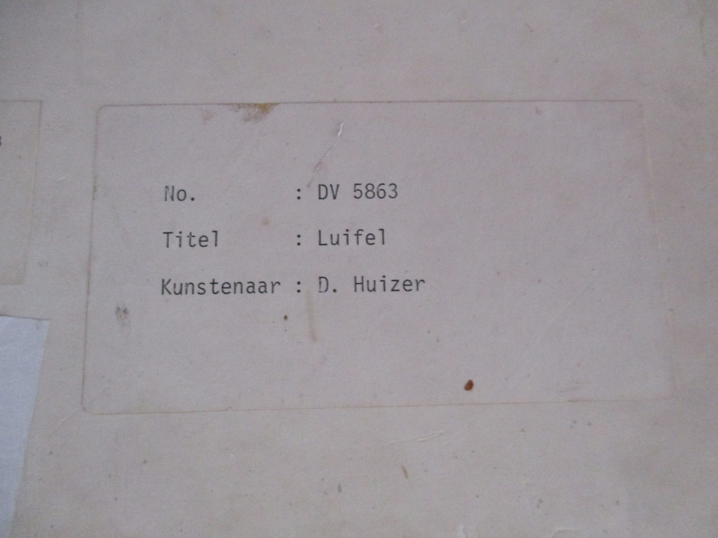 Dirk Huizer: zeefdruk, Luifel kopen? Bied vanaf 50!