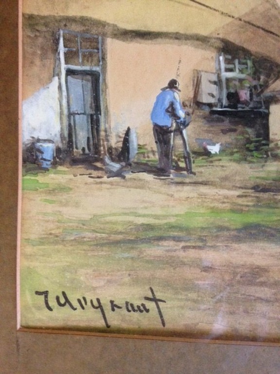 Rob de Graaf, aquarel, Boerenerf kopen? Bied vanaf 1!