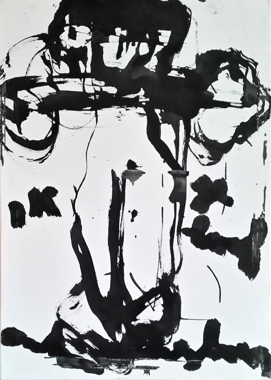 Anton Heyboer: Christus: Oostindische inkt op linnen. kopen? Bied vanaf 170!