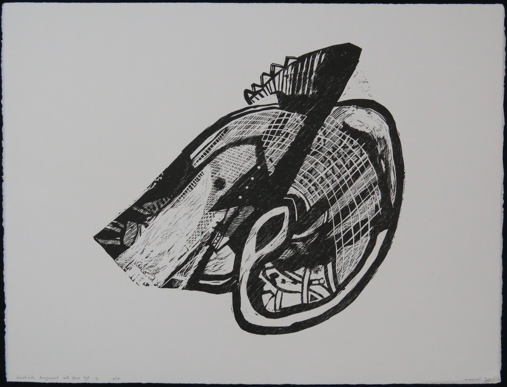 Manuel Kurpershoek: Houtsnede, Chaotisch fragment uit deze tijd 12 kopen? Bied vanaf 20!