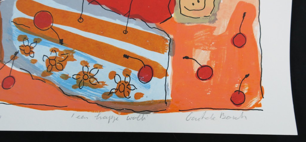 Geke uit de Bosch: Zeefdruk, Een hapje wolk (kersen) kopen? Bied vanaf 1!