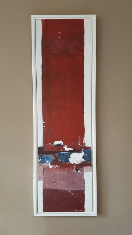 Ron van der Werf : Olieverf / gemengde techniek op paneel - ingelijst verkocht voor € 195!