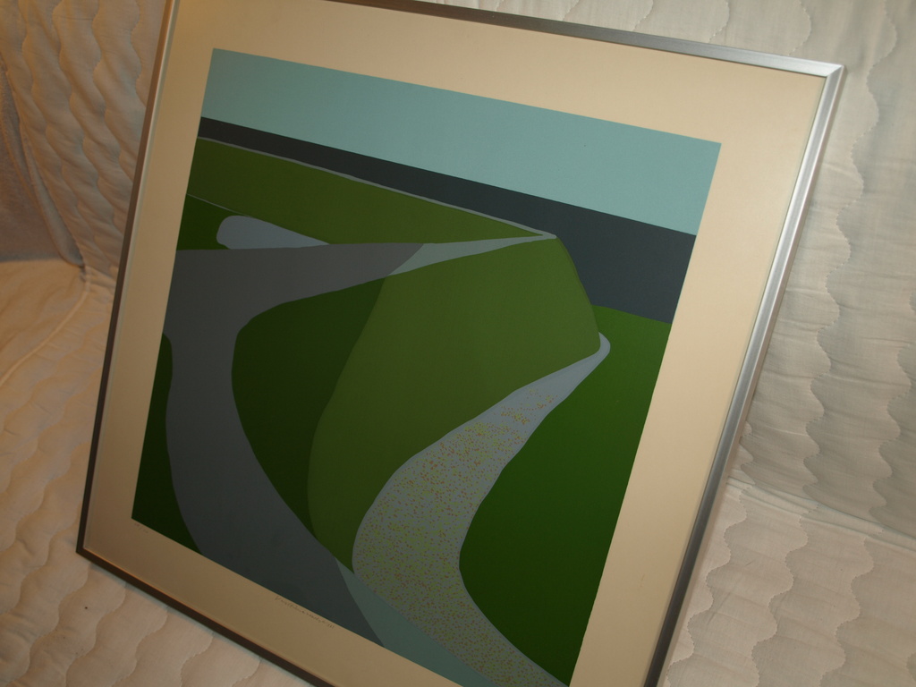 Doris Groeneveld –  Zeefdruk - Westfriese Zeedijk III - 1977 – Gesigneerd –Oplage 20 - Ingelijst  - 50 x 50 cm kopen? Bied vanaf 45!