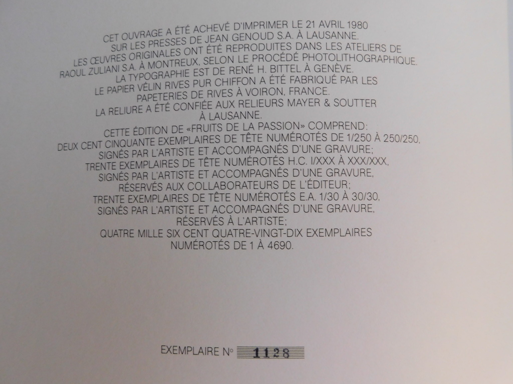 Leonor Fini - Boek Fruits de La Passion - 1980 kopen? Bied vanaf 40!