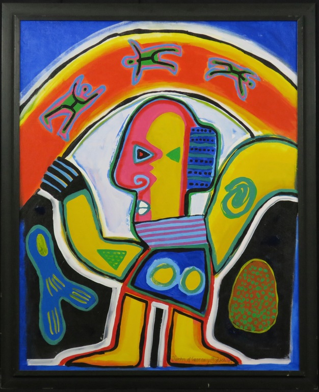 Clemens Briels: Acryl op doek, Director of Currency - Ingelijst (Groot!) kopen? Bied vanaf 450!