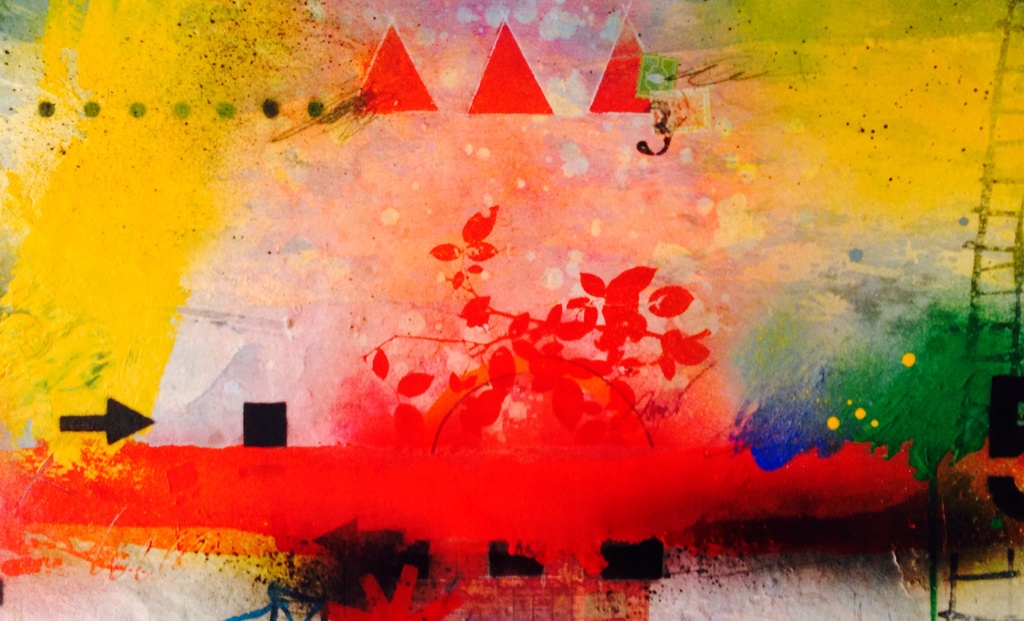 Theo koster, gemengde techniek, het klaart op verkocht voor € 55!