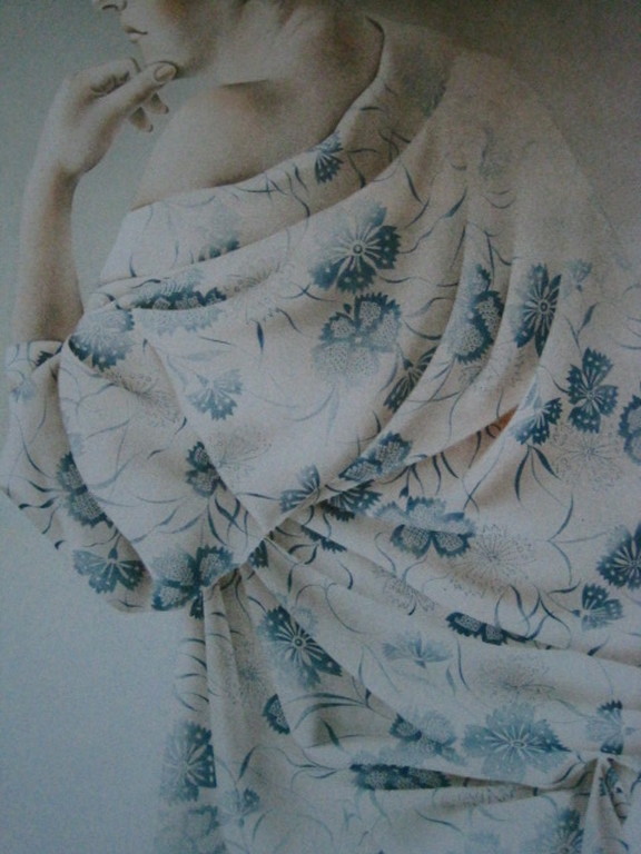 Groot Realistisch grafiek Poen de Wijs 1948-2014) Lithografie "Vrouw in Kimono" kopen? Bied vanaf 1!