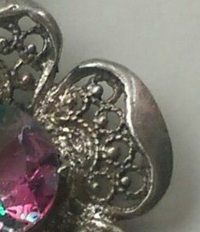 Antieke Zilveren Hanger met regenboog topaas  kopen? Bied vanaf 18!