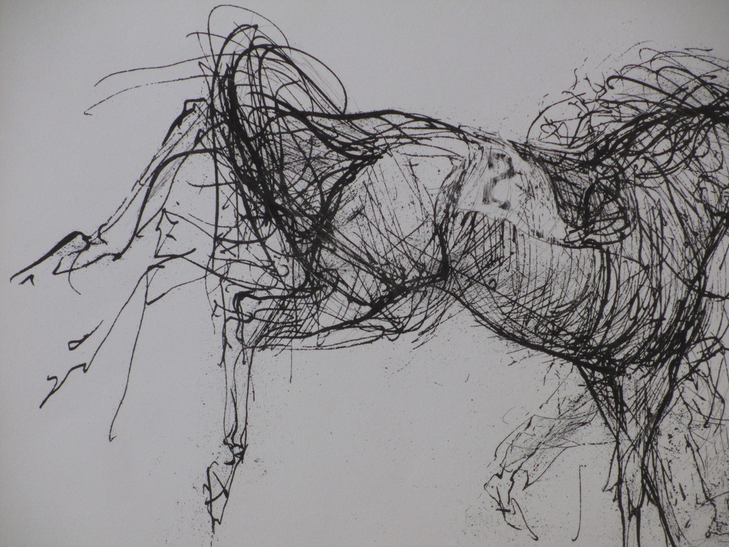 Piet Klaasse, Steigerend renpaard, Litho kopen? Bied vanaf 30!