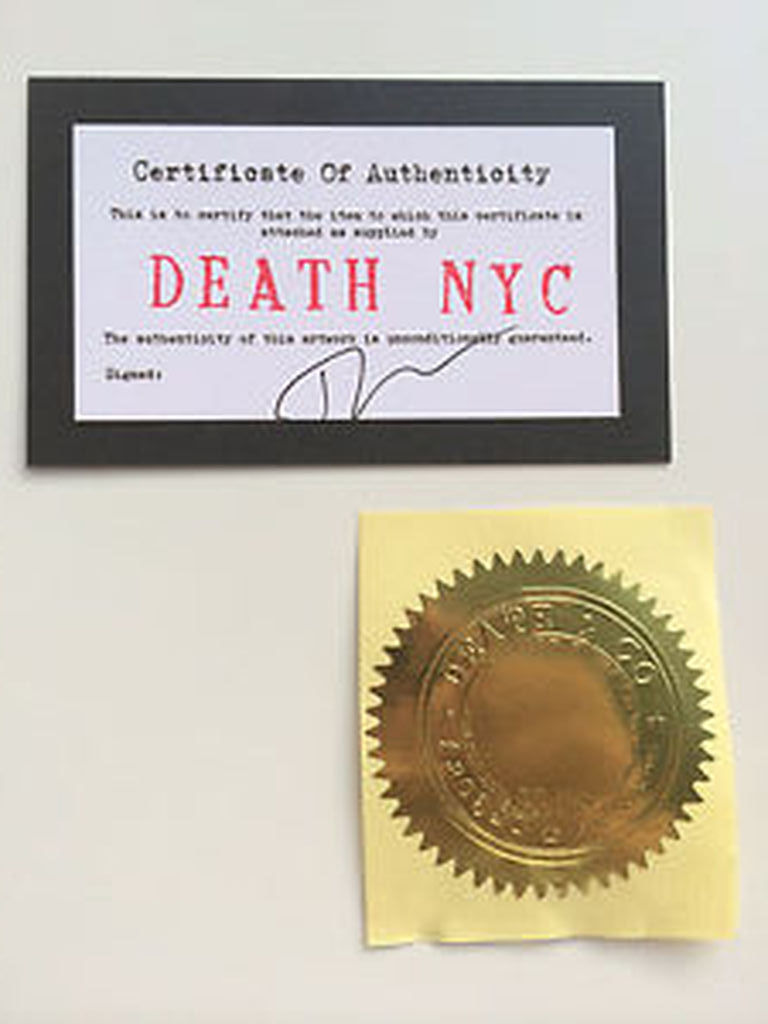 Mao Smile - gelimiteerde graffiti street art print van Death NYC Handgesigneerd  kopen? Bied vanaf 1!