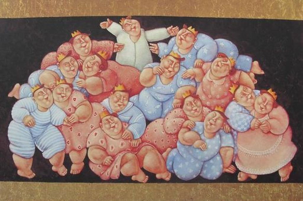 ADA BREEDVELD Zeefdruk DE KONINGIN BLIJFT SLAPEN Handgesigneerd verkocht voor € 75!