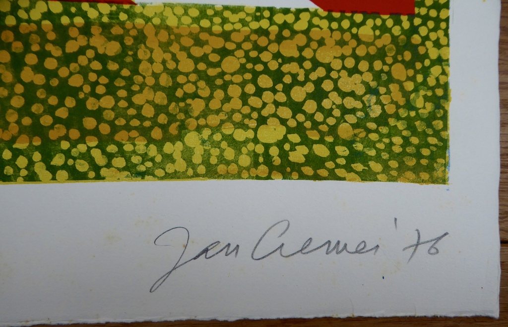Kleuren litho van Jan Cremer uit 1976 kopen? Bied vanaf 1!