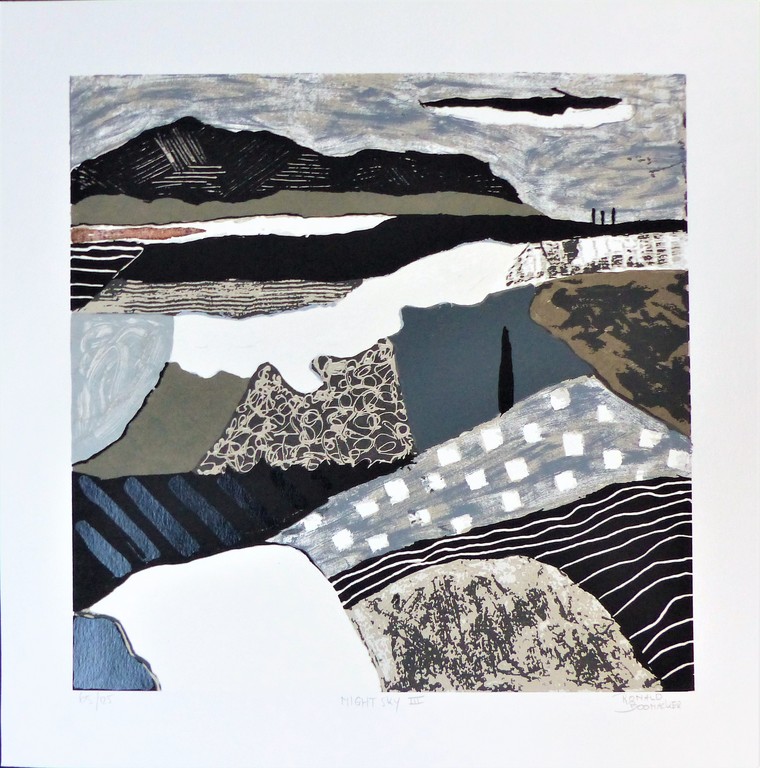 Ronald Boonacker,Zeefdruk op papier,Night sky 3,Handgesigneerd kopen? Bied vanaf 30!