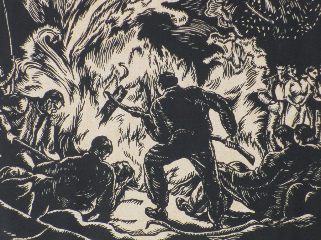 E.Miller-von Hauenfels, Johannisfeuer, Houtsnede kopen? Bied vanaf 25!