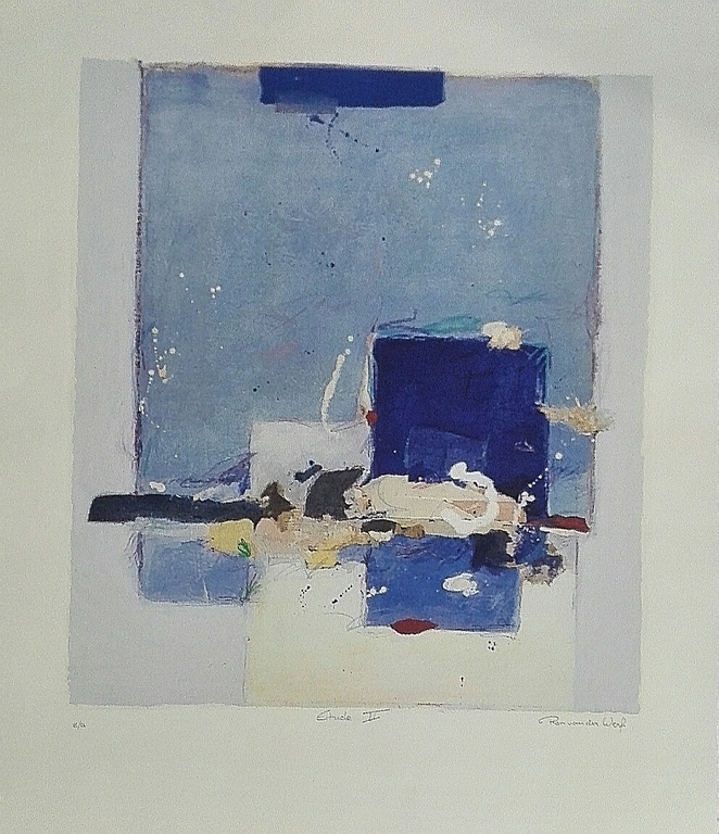Ron van der Werf, zeefdruk op papier, Titel: Etude II verkocht voor € 40!