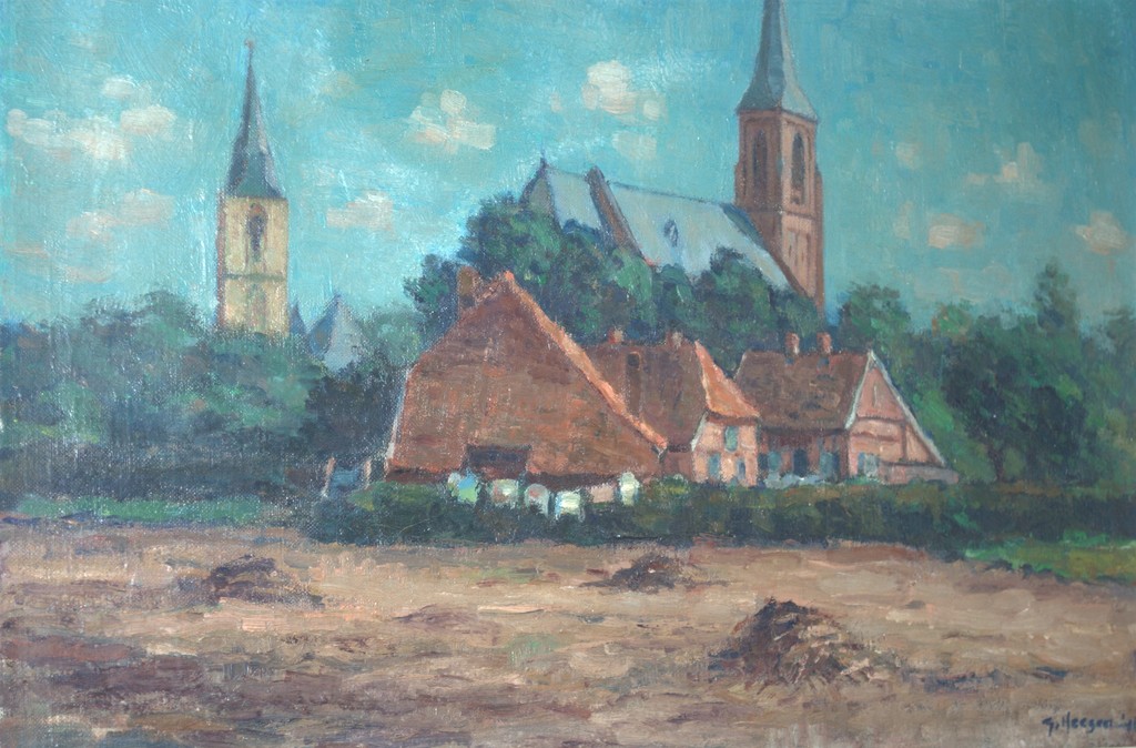WINTERSWIJK -1948--OLIEVERF OP DOEK 40X60 INGELIJST kopen? Bied vanaf 125!