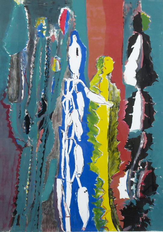 Hans Ebeling Koning: Zeefdruk, Zonder titel - Ingelijst (groot) kopen? Bied vanaf 50!