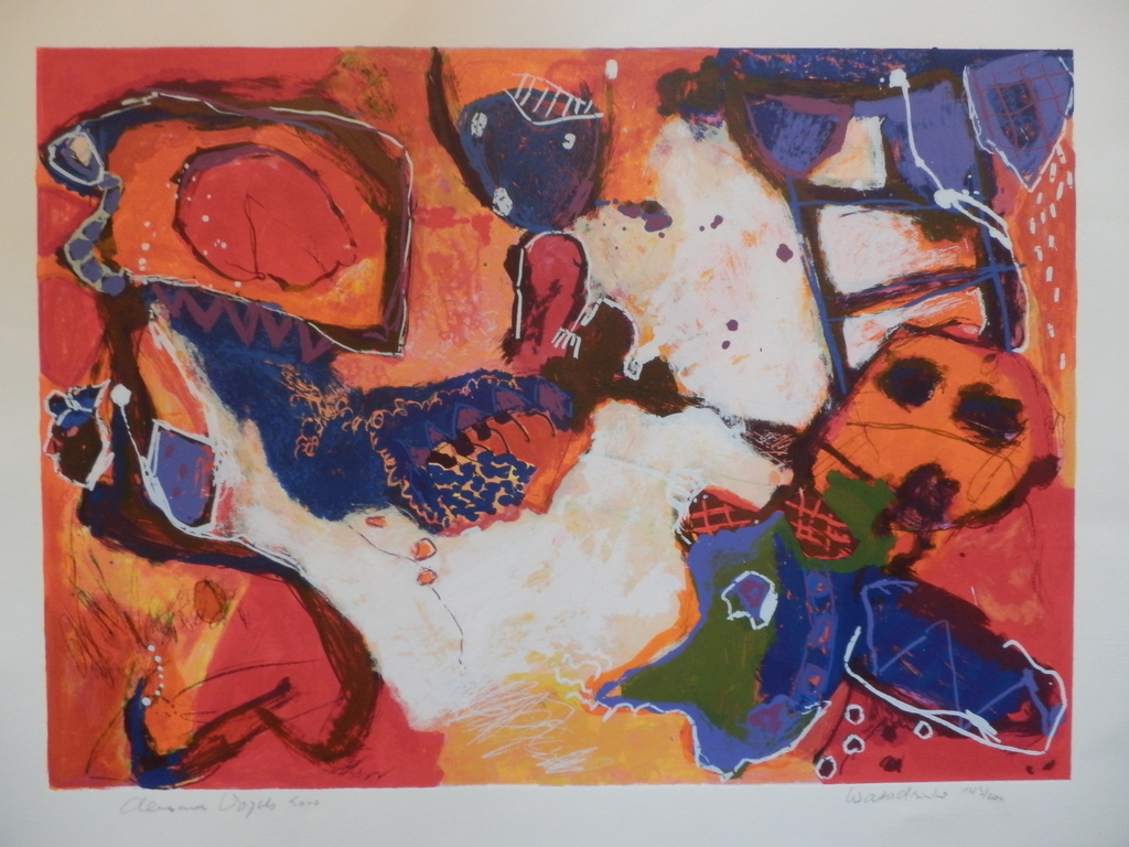 ALEXANDER VOGELS  Gr Zeefdruk(80x60cm)  WATERDRINKER uit 2000 verkocht voor € 75!