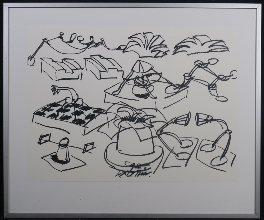 Carel Visser: Zeefdruk, Z.T. - Ingelijst kopen? Bied vanaf 51!