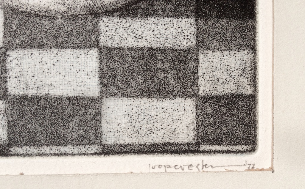 Joop Vegter, mezzotint, "Kroes II", 1986 kopen? Bied vanaf 29!