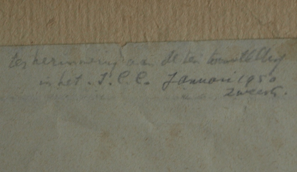 Arnold Zweerts : Tekening , Vrouw bij kachel - 1950  kopen? Bied vanaf 1!