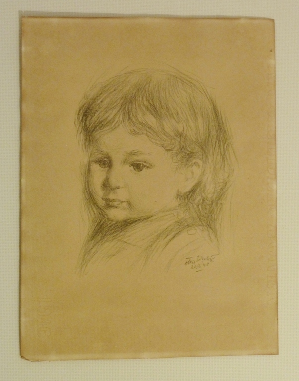 Otto Dicke  potloodtekening kinderportret kopen? Bied vanaf 30!