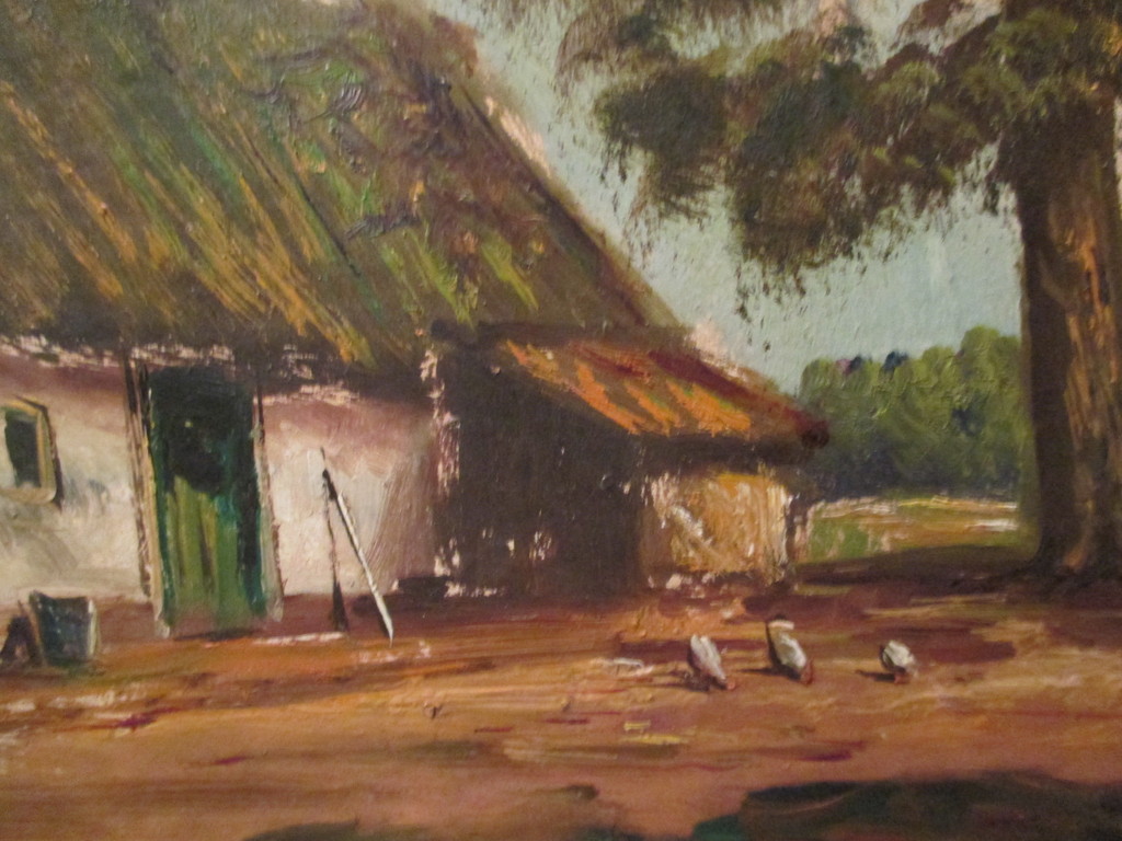 Olieverf op paneel, Boerenerf kopen? Bied vanaf 35!