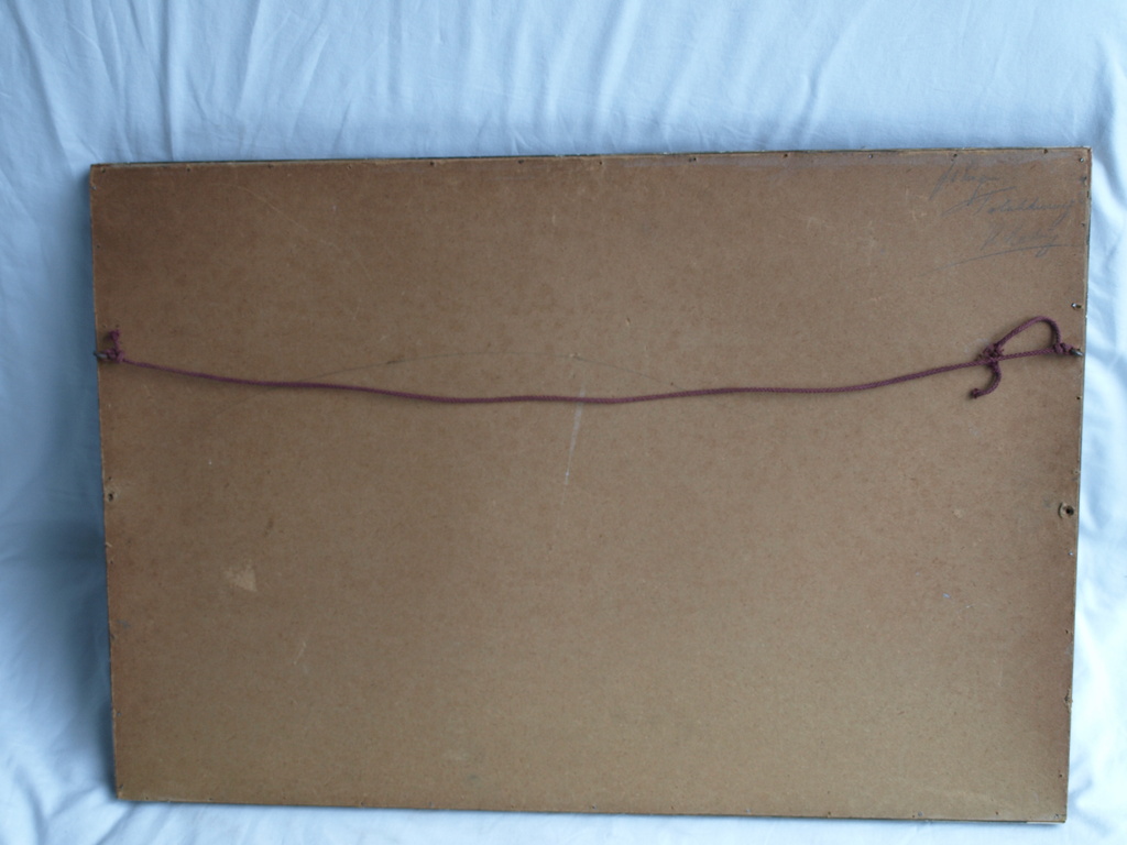 Onduidelijke signatuur :  Pastel - Watergezicht – ingelijst – Oud kopen? Bied vanaf 35!