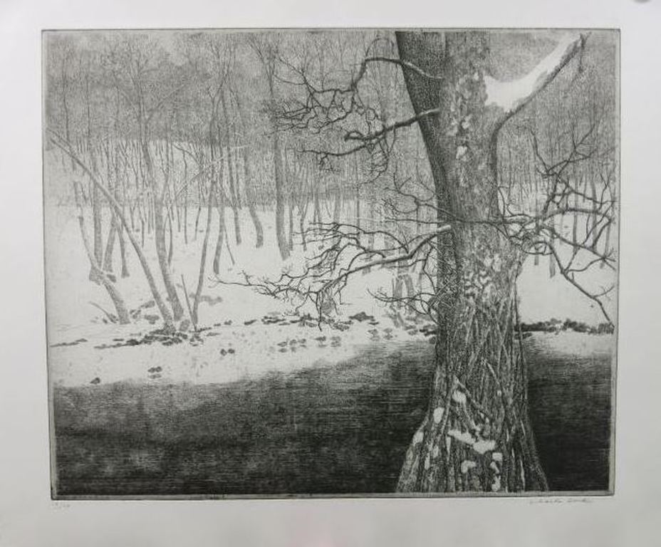 Charles Donker: Ets, Winterlandschap verkocht voor € 170!