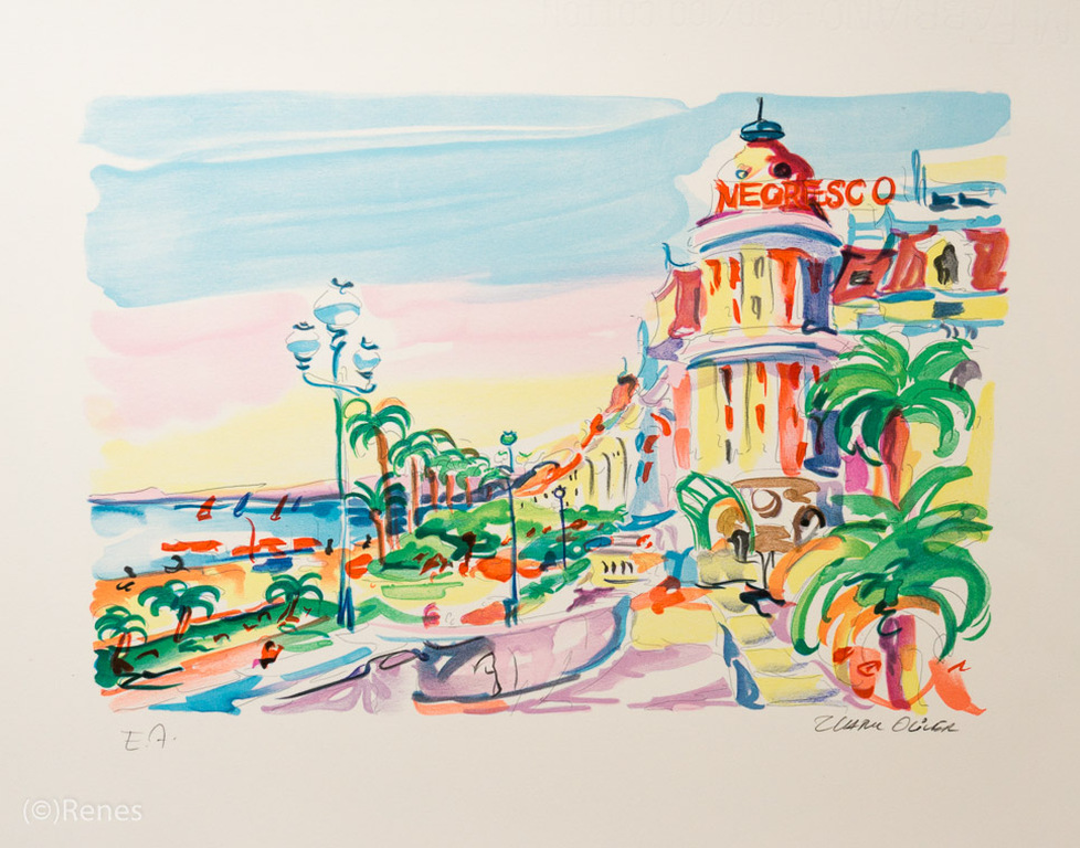 Zladku Oliver 'Nice' - kleurenlithografie, handgesigneerd kopen? Bied vanaf 35!