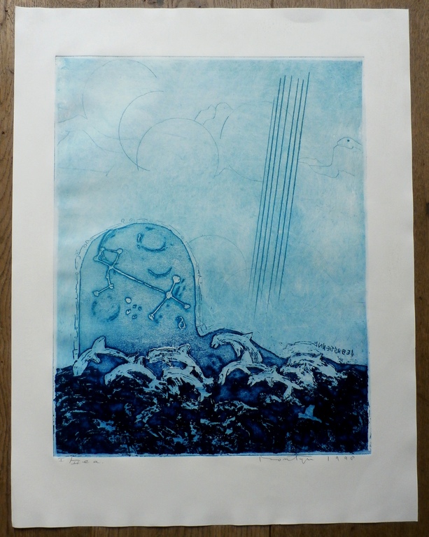 Jan Montyn - ets; In het teken van de dolfijn - 1998 kopen? Bied vanaf 150!