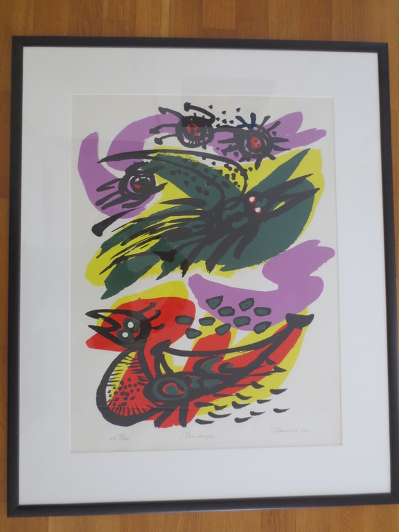 ROOSKENS - gesigneerde kleurenlitho - Printemps -1972 verkocht voor € 205!